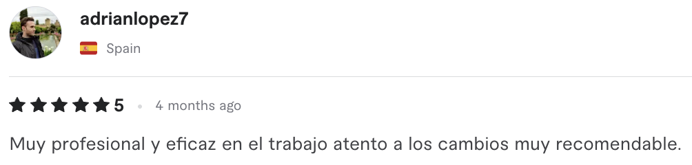 Feedback en Fiverr screenshot 6