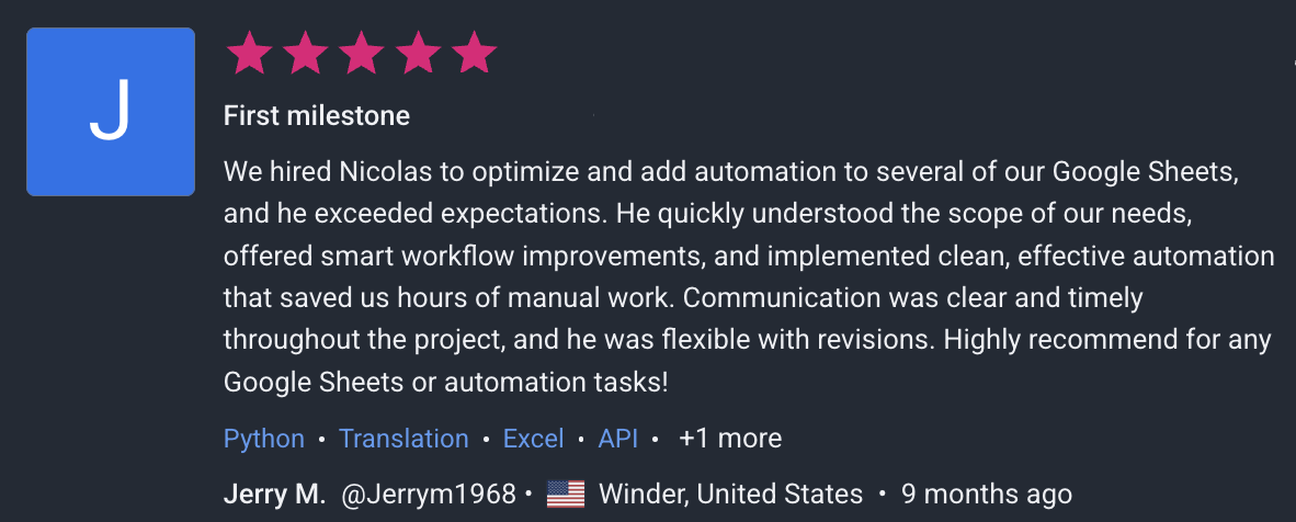 Feedback en Freelancer.com screenshot 4
