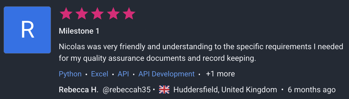 Feedback en Freelancer.com screenshot 6
