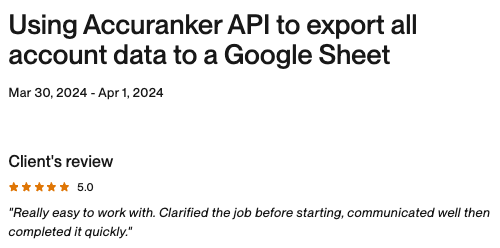 Feedback en Upwork screenshot 11