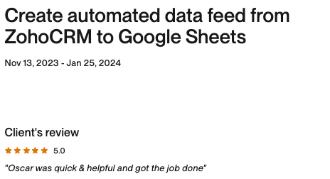 Feedback en Upwork screenshot 12