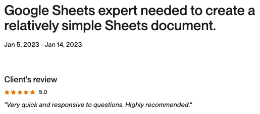 Feedback en Upwork screenshot 18