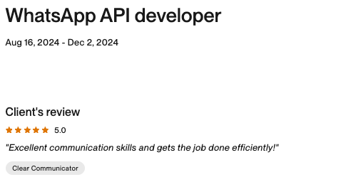 Feedback en Upwork screenshot 6